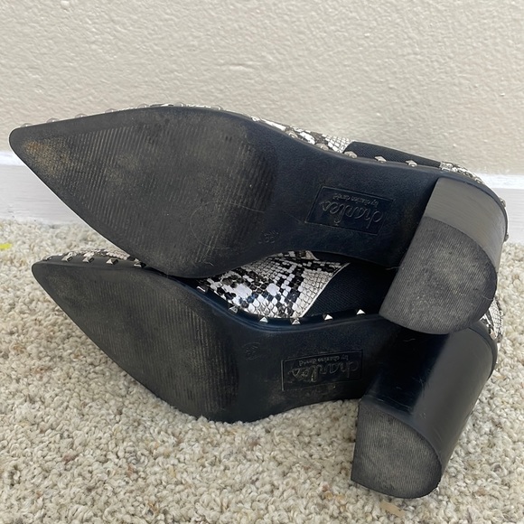 Charles David Duke Leather Embellished Pointed Toe Block Heel Boot - Picture 6 of 7